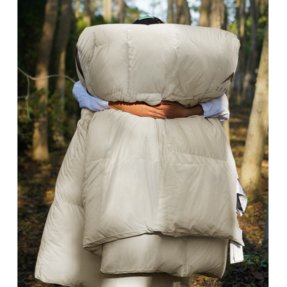 제백 에어리스 침낭 1900g 덕다운 캠핑 백패킹 침낭