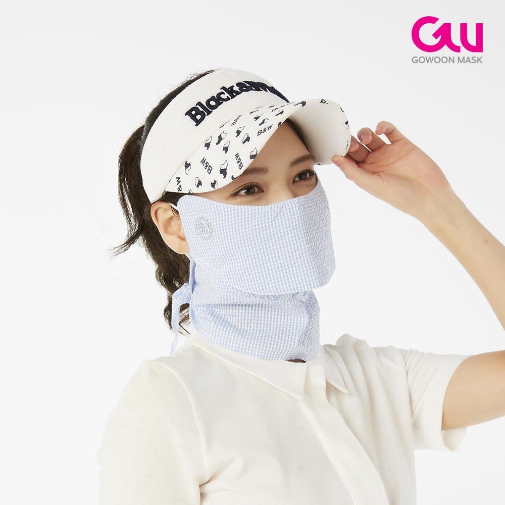 고운 자외선차단 리본지지미 마스크 골프 야외활동 자전거 등산 UV 얼굴햇빛가리개 - 상세 이미지 4
