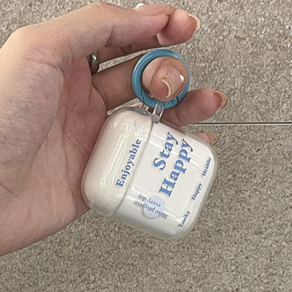 에어팟 프로2 케이스 3세대 2 1 투명 귀여운 TPU 커플 키링 고리 이미지 7