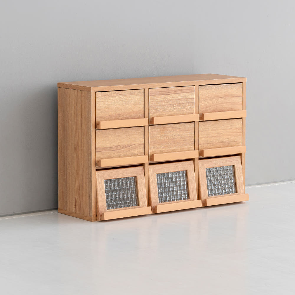 필몬 미니수납장 3문6서랍 NFM4262D 620x235x420mm, 3단, 캄포어베니어1184.5279