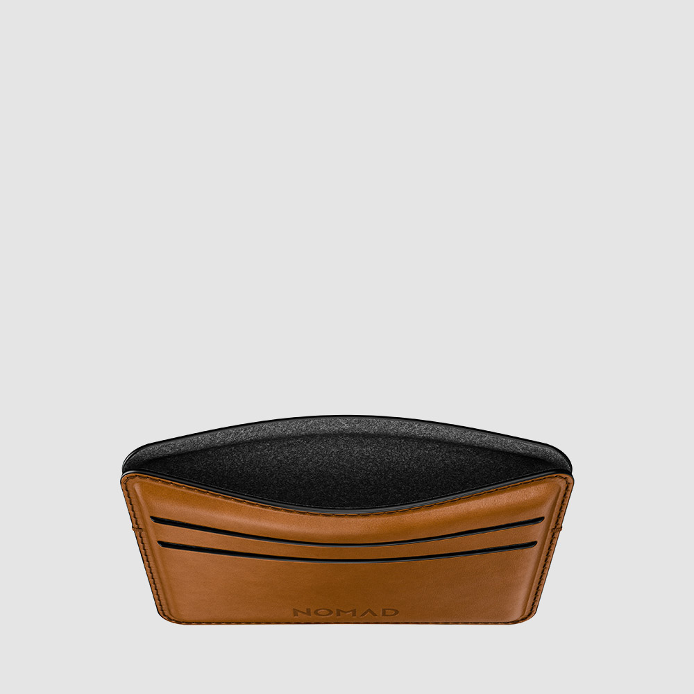 노마드 베지터블 가죽 카드 명함 지갑 잉글리쉬 탄