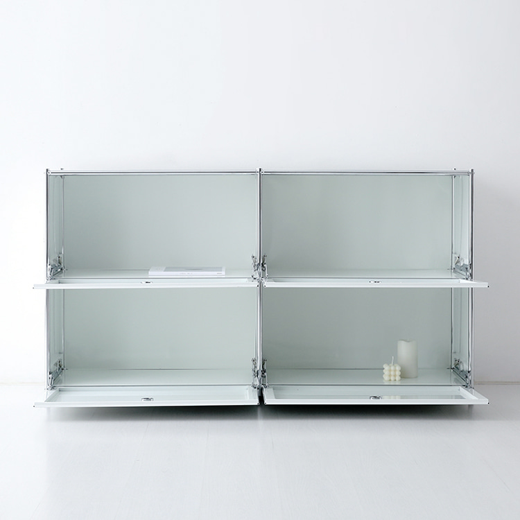 심플리 2x2 수납장 4문 BC018 1520x400x820mm, 2단, 화이트 5930.0421 - 상세 이미지 2
