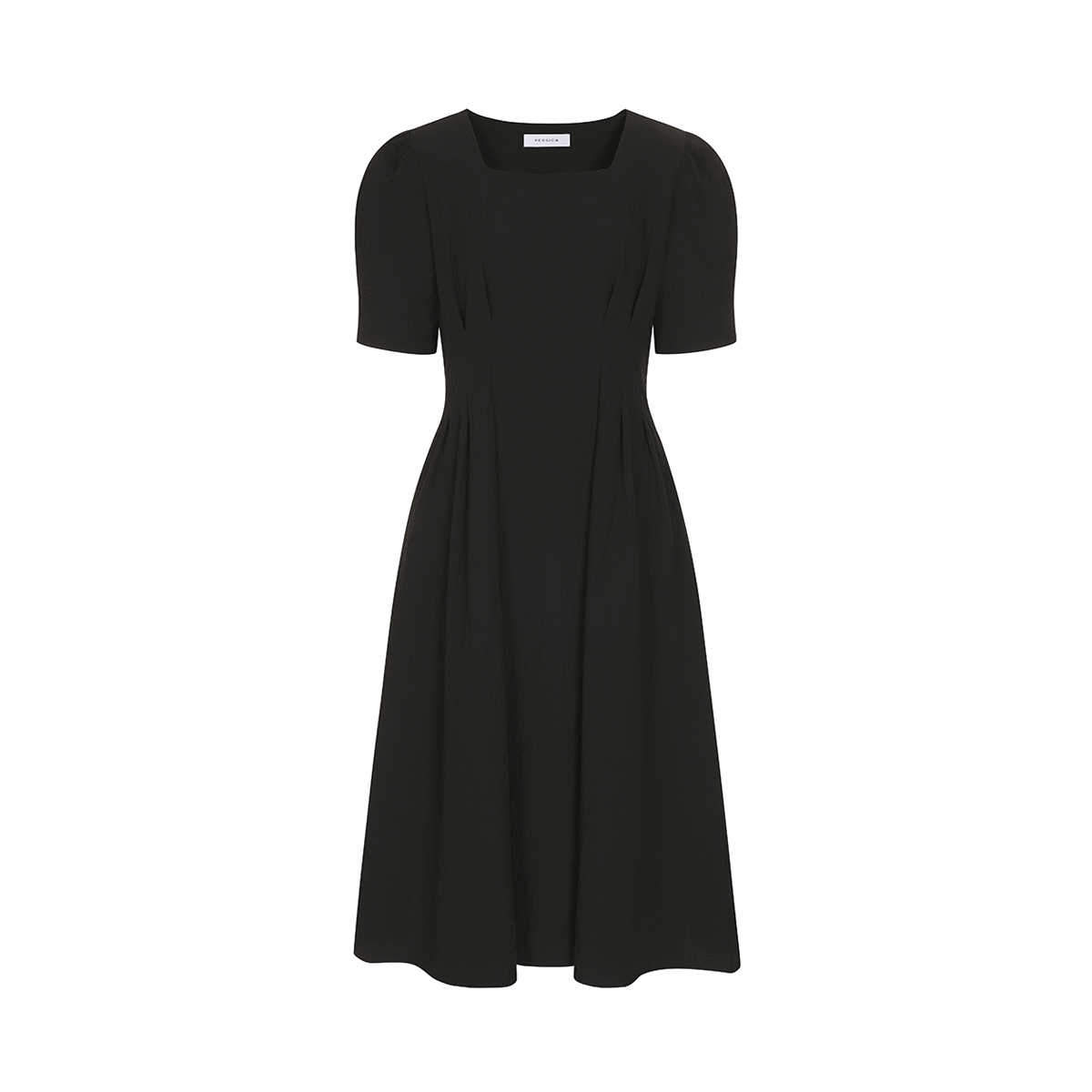 예시카 시어서커 스퀘어 넥 슬림 라인 원피스 YJ5OP624