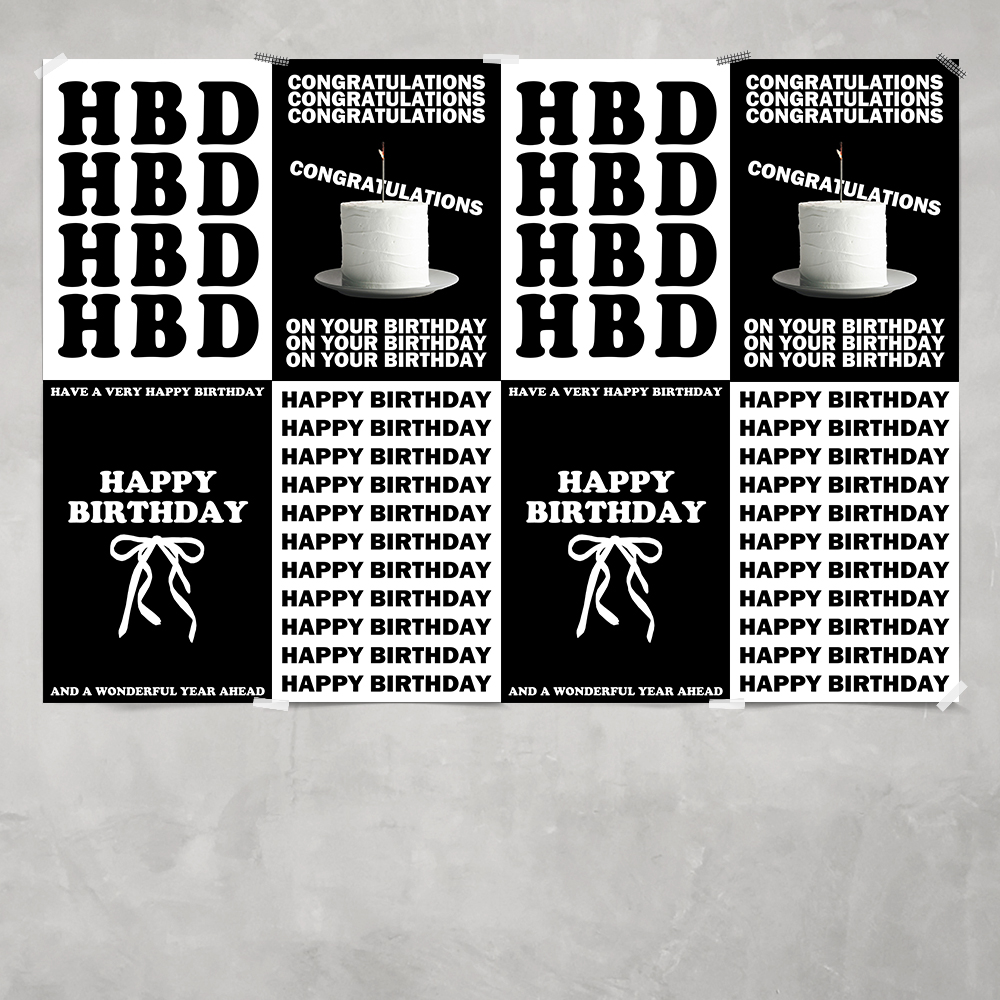 파티 포스터 생일 셀프 촬영 소품 HAPPY BIRTHDAY HBD A4 - 상세 이미지 5
