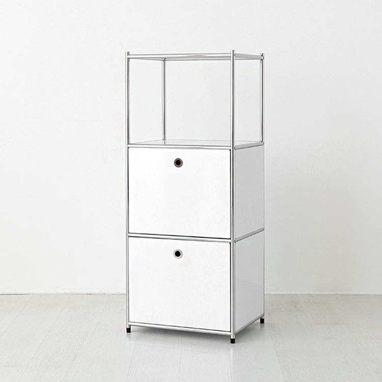 심플리 1x3 수납장 2문 BC603 500x400x1200mm, 3단, 퓨어화이트 0497.0268 - 상세 이미지 3