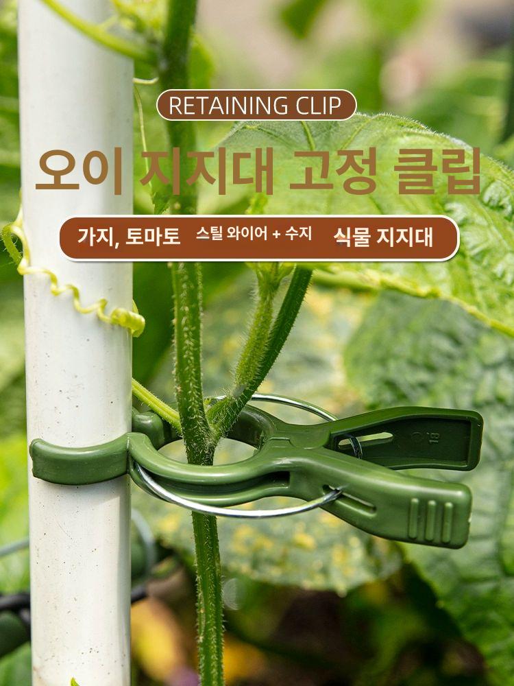 포도 오이 유인집게 클립 결속기 토마토 작물집게 검정색 10개 7~13mm - 상세 이미지 3