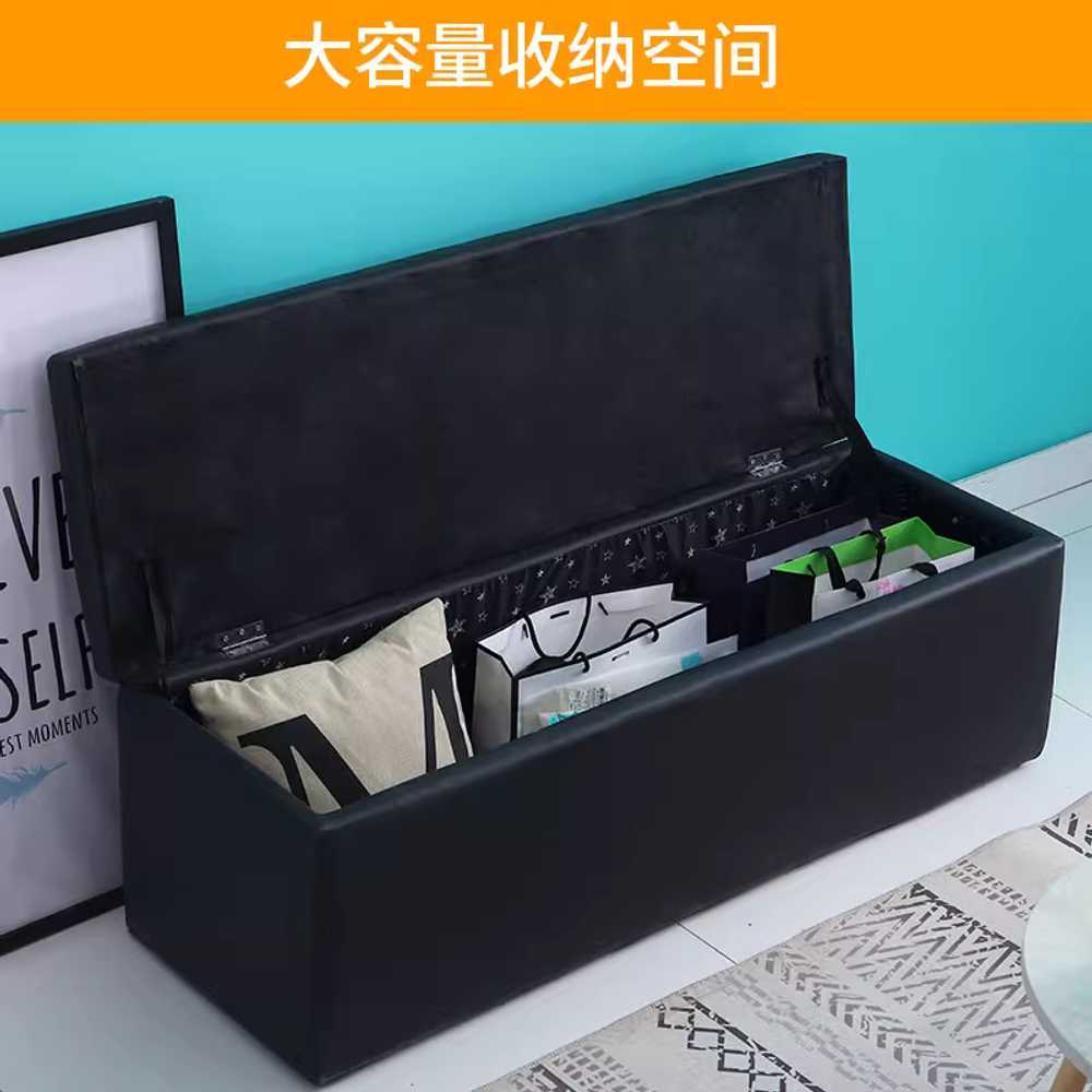 수납 스툴 벤치 현관 신발장 대기실 정리함 긴 의자 110x40x40 - 상세 이미지 3