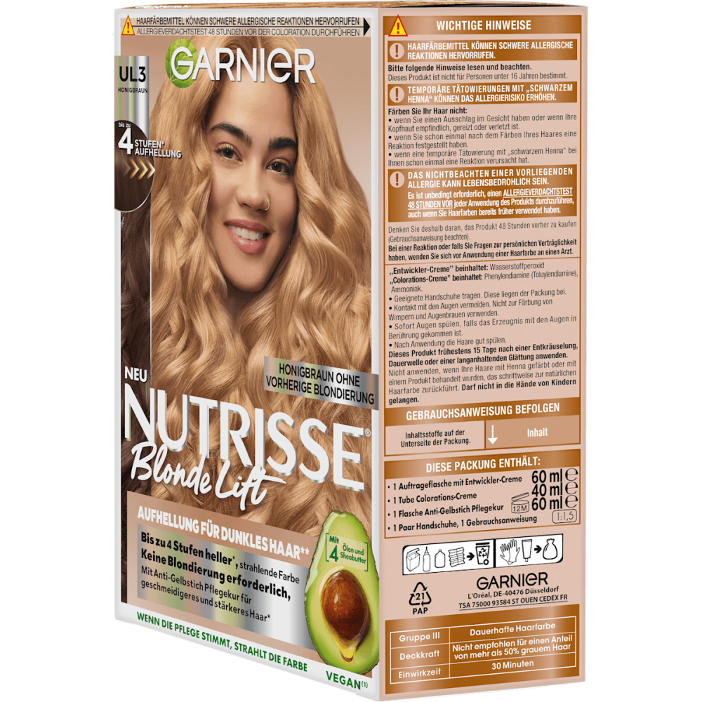 가르니에 GARNIER 염색약 뉴트리즈 헤어 컬러 UL3, 1개 : 바이저머니