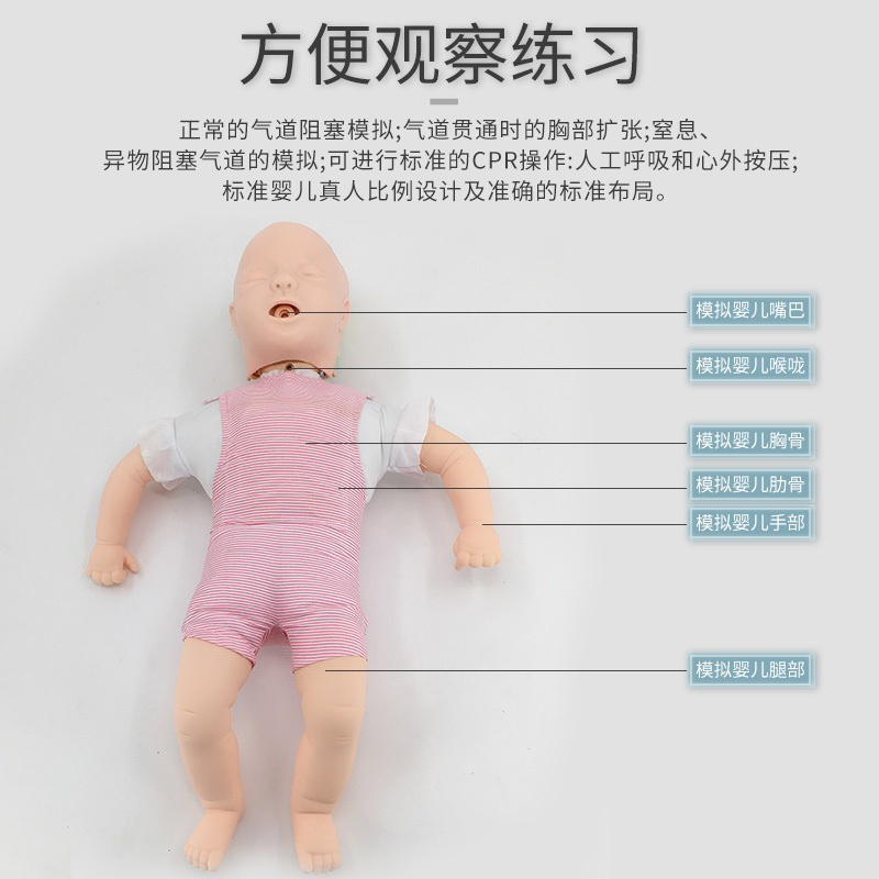 하임리히 키트 영유아 CPR 마네킹 응급 교육용 심폐소생술 실습 모형 - 상세 이미지 3