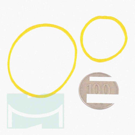 더굿샵협력사 뉴몰 노란고무줄 1kg 70mm 40mm 링고무줄 고무밴드
