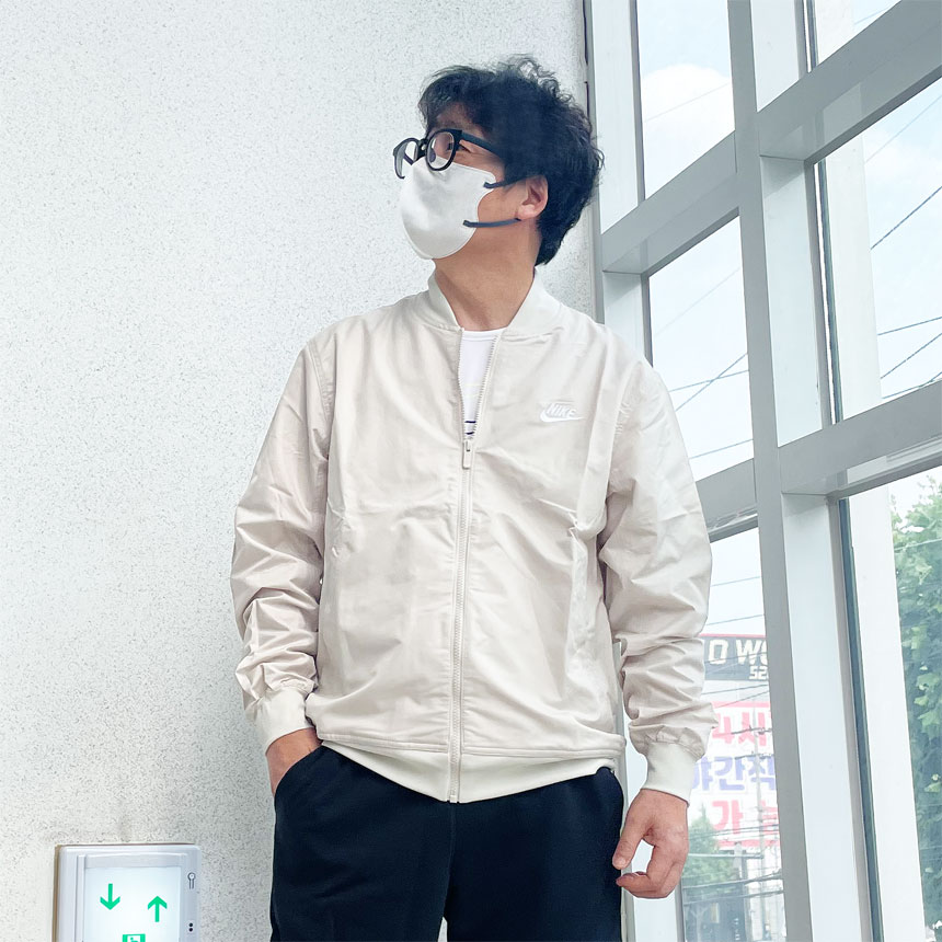 [오늘출발] 나이키 NSW 에센셜 우븐 남성 바람막이 블루종 봄버 자켓 DM6822 아이보리, L 이미지 7