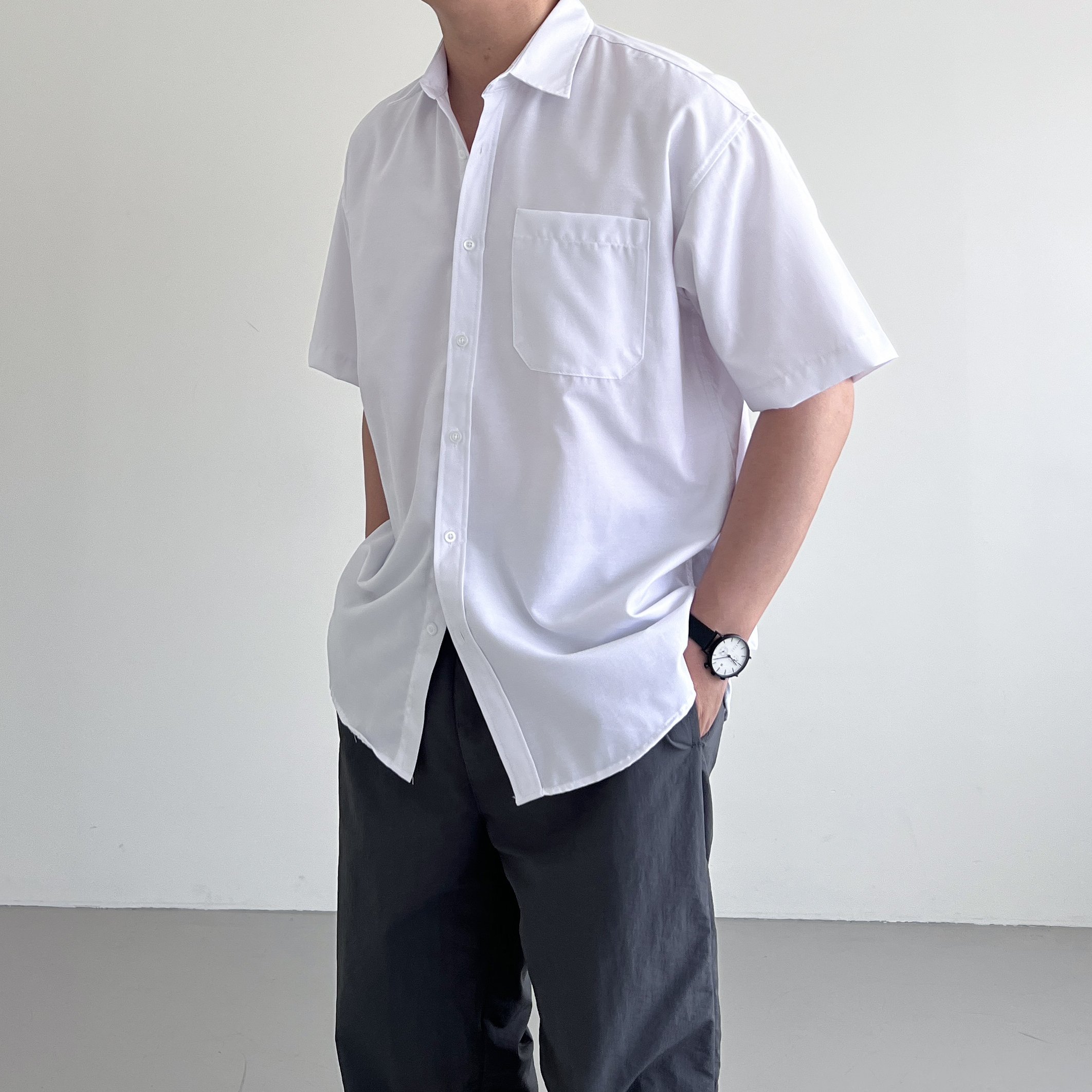 옥스포드반팔셔츠 반팔와이셔츠 남성여름남방 이미지 7