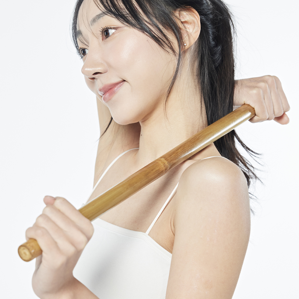 제이끌레르 뱀부 마사지스틱 스트레칭 요가 종아리 허벅지 마사지 롤러 - 상세 이미지 5