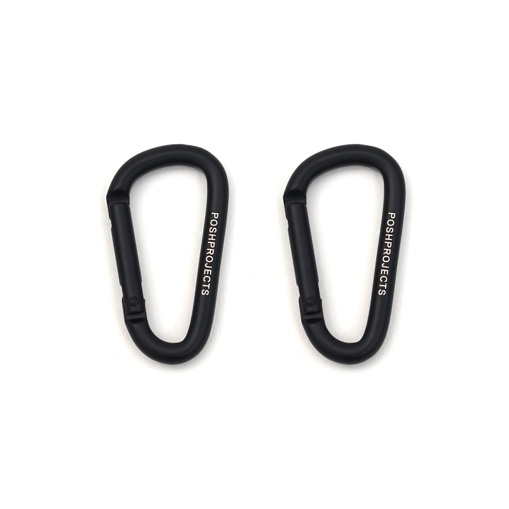 [포쉬프로젝트] M608 카라비너 블랙 S (2pcs) - 상품 이미지