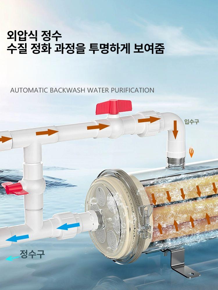 대용량 농업 지하수필터 녹물 불순물 우물 스텐 1톤-일반형 - 상세 이미지 2