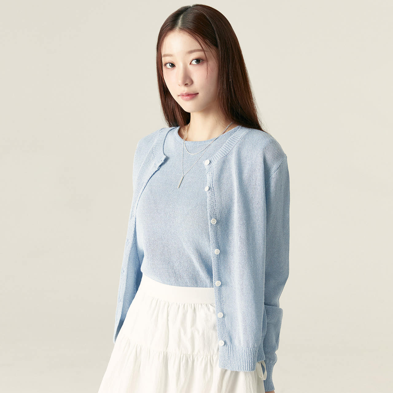 로엠 린넨 라운드 가디건 RMCKF25RT1 - 상세 이미지 2