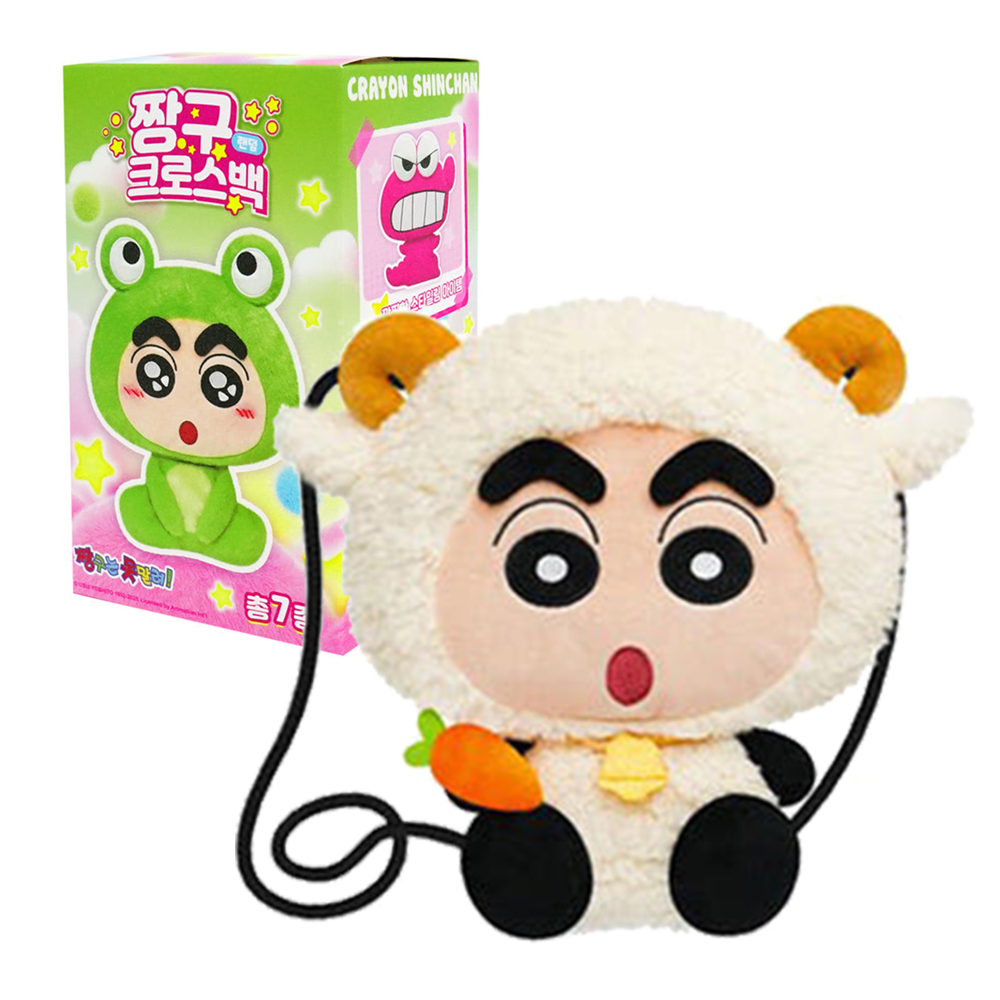 짱구 봉제 크로스백 랜덤 가방 부리부리 와니야마상 흰둥이 짱구는못말려 캐릭터 굿즈 - 상품 이미지