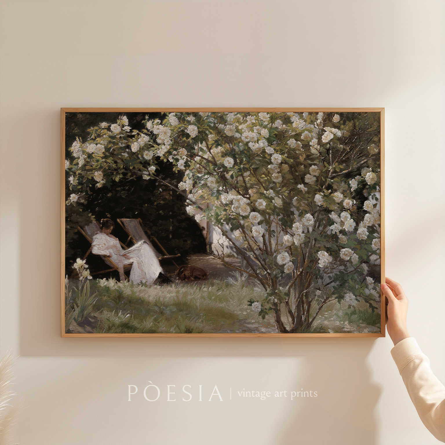 [페데르 세베린 크뢰위에르] Roses. Marie in the Garden 지클리 프린트 - 상세 이미지 4