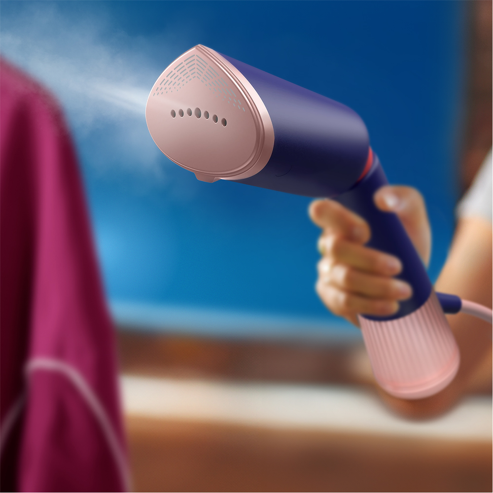 필립스 5000시리즈 핸디형 스팀다리미+2in1 장갑 파우치 네이비핑크