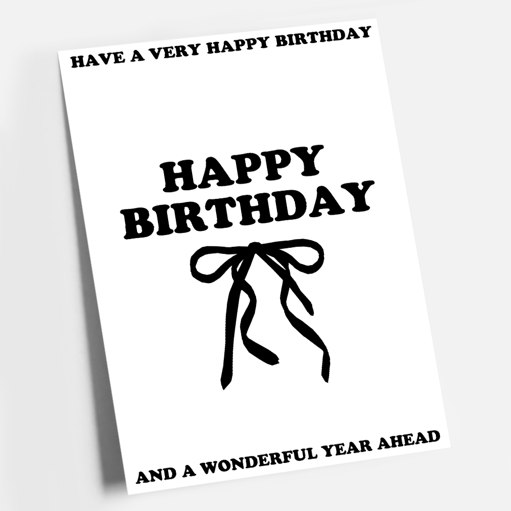 파티 포스터 생일 셀프 촬영 소품 HAPPY BIRTHDAY 리본 A4 - 상세 이미지 2
