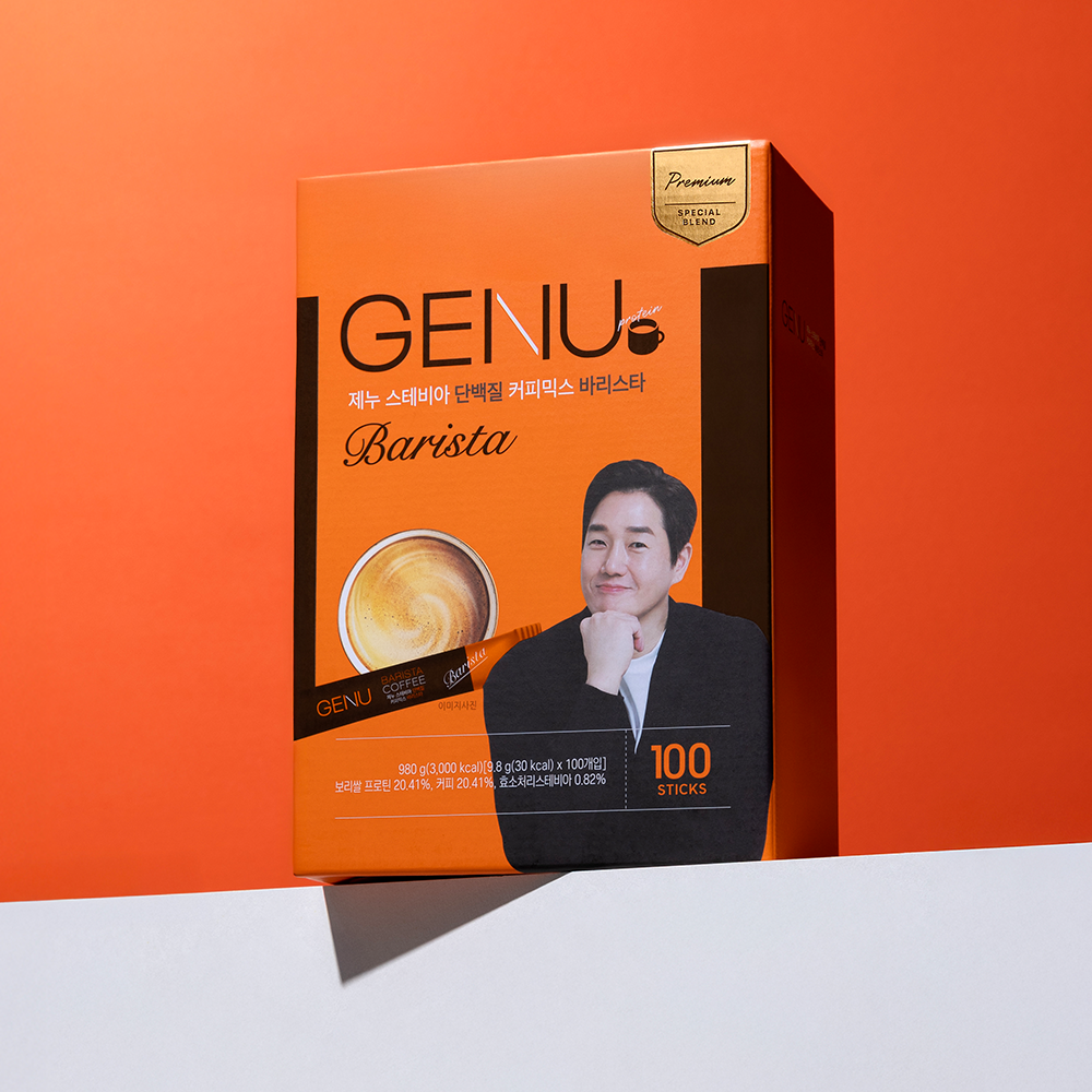 제누 스테비아 단백질 커피믹스 바리스타 9.8g x 100개입 유지태 커피
