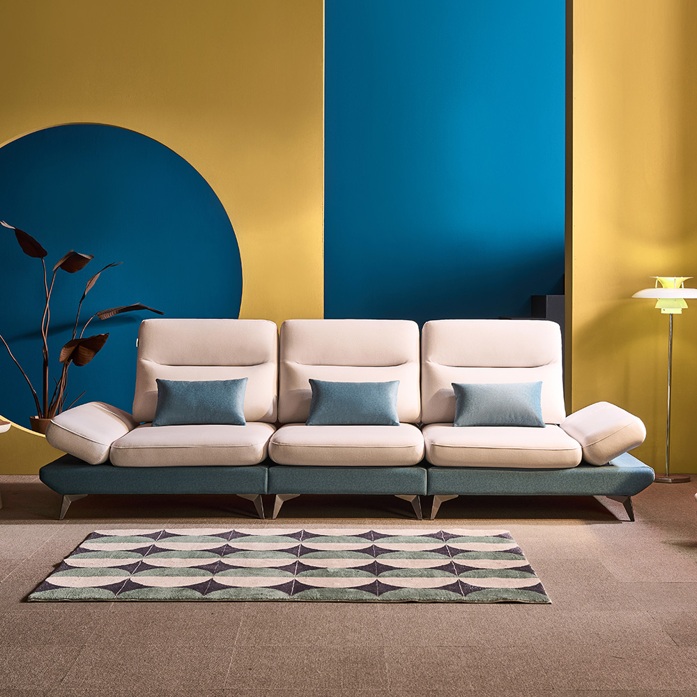 쉐우드가구 주벨리 블렌트 패브릭 기능성 스윙 소파 4인용 / 국내제조