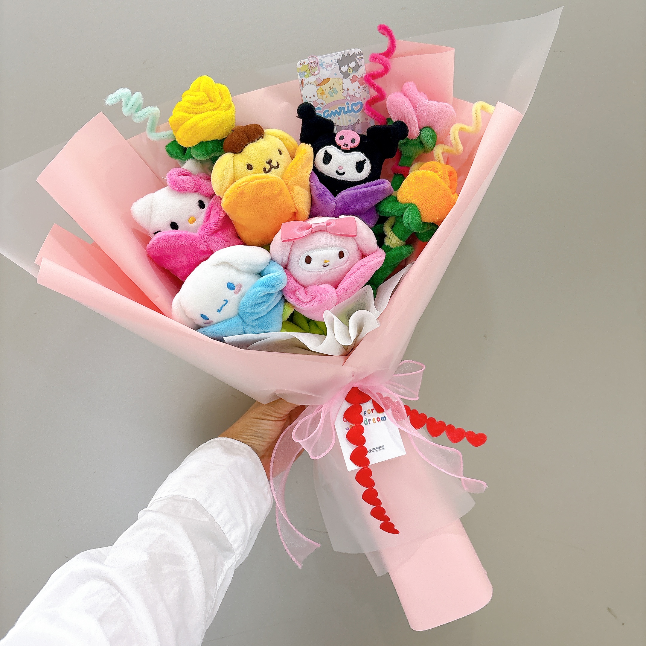 산리오 올프렌즈 인형꽃다발 졸업식 발표회 재롱잔치 시나모롤 조화 - 상세 이미지 5
