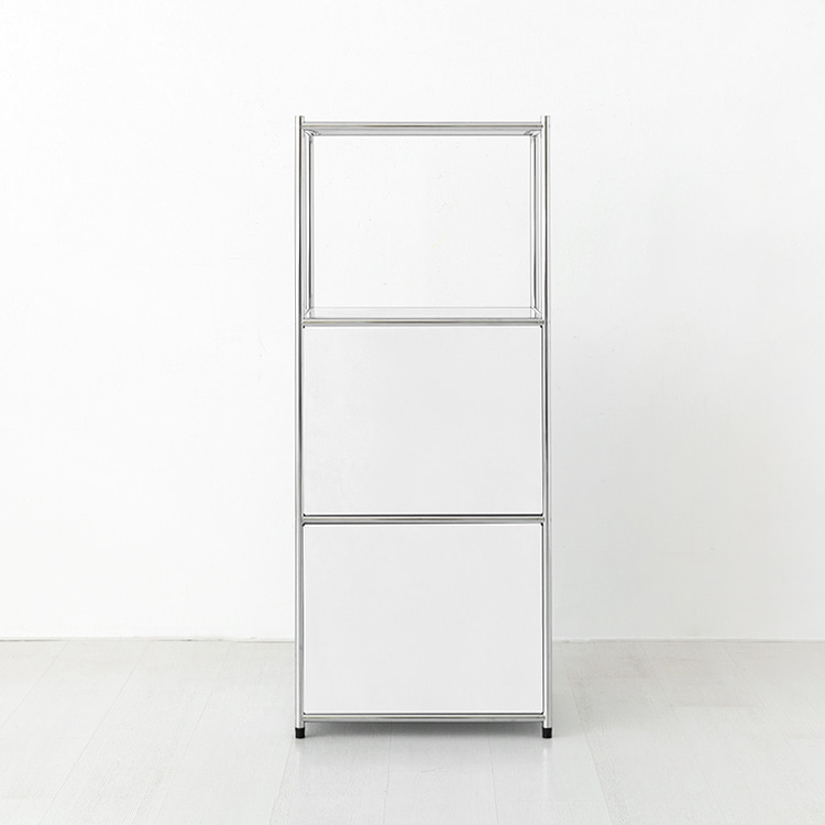 심플리 1x3 수납장 2문 BC603 500x400x1200mm, 3단, 퓨어화이트 0497.0268 - 상세 이미지 2