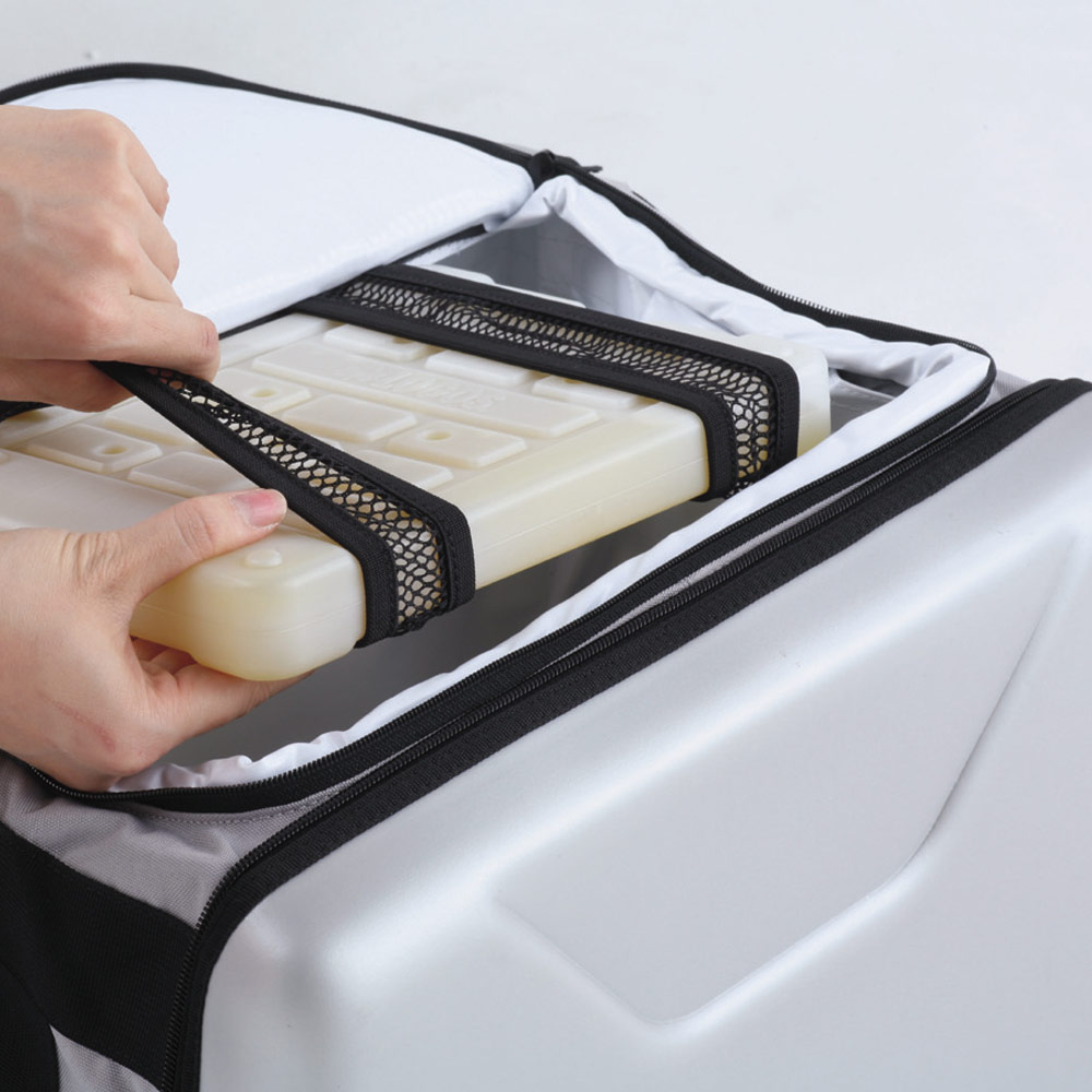 로고스 하이퍼 빙점하 아이스박스 쿨러백 캠핑 접이식 12L, 실버