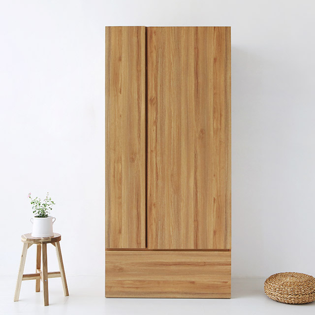 [희망일배송]  숄리드 2문 옷장 WRM19590 900x590x1940mm, 2단, 캄포어베니어 4193.3426 - 상세 이미지 5
