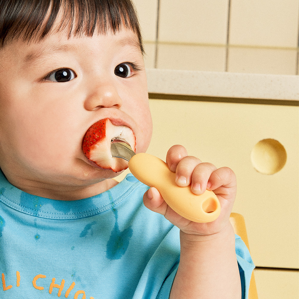 잼먹 스텐 이유식스푼 포크 케이스세트 자기주도 아기 숟가락 수저