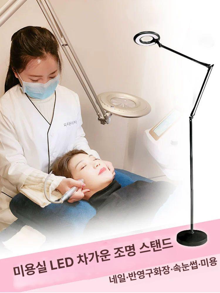 네일 조명 미용 인테리어 테이블 시술 메이크업 타투샵 8W 실버 버튼 비조광 - 상세 이미지 3