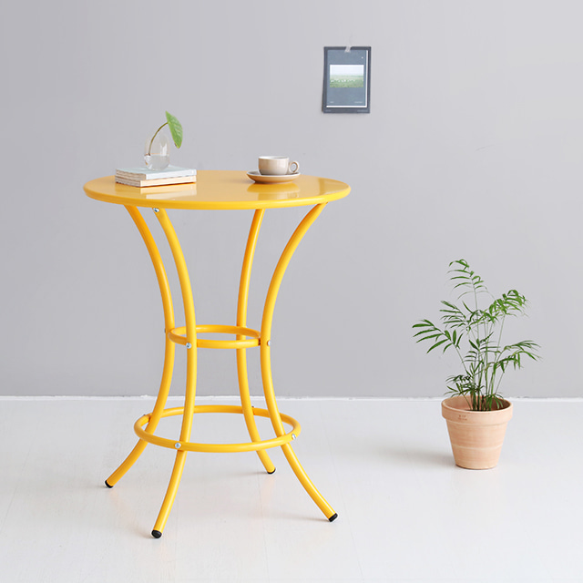 ROUNDE 빈티지 원형테이블 R60 옐로우 0328.3458