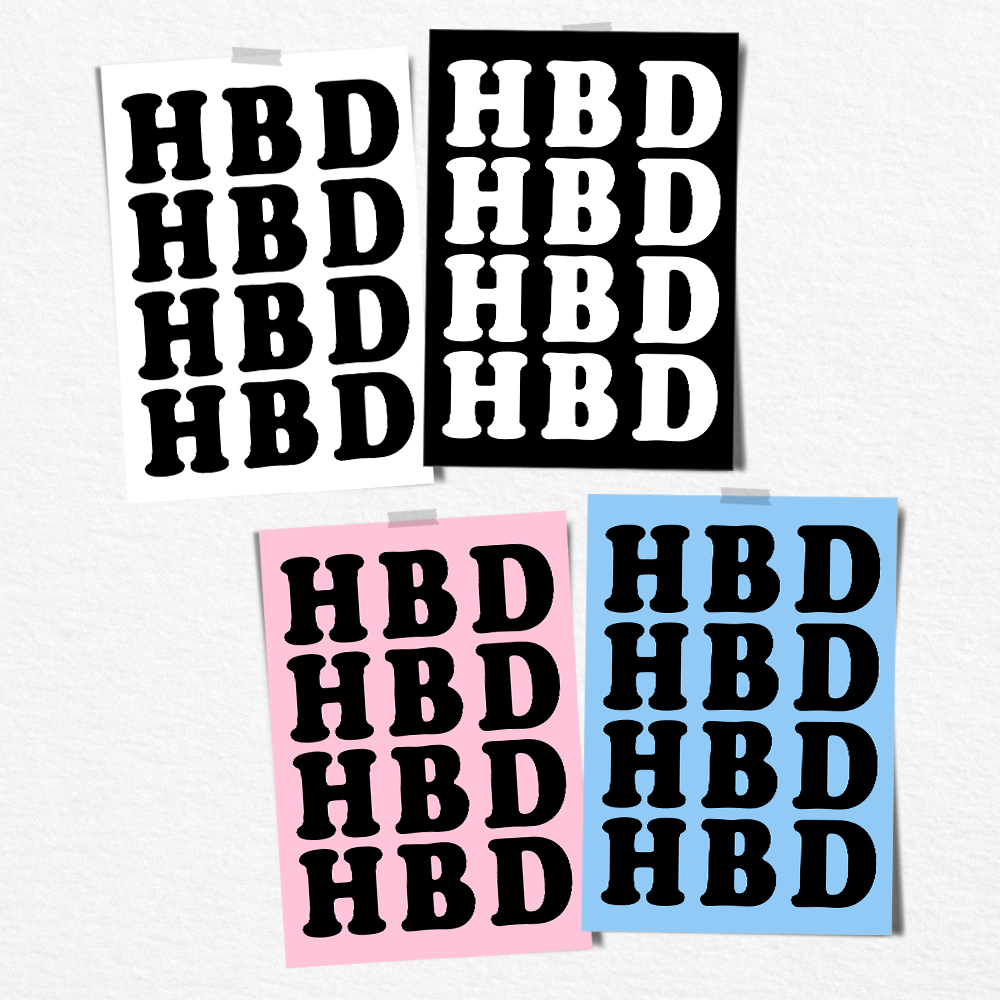 파티 포스터 생일 셀프 촬영 소품 HAPPY BIRTHDAY HBD A4 - 상품 이미지