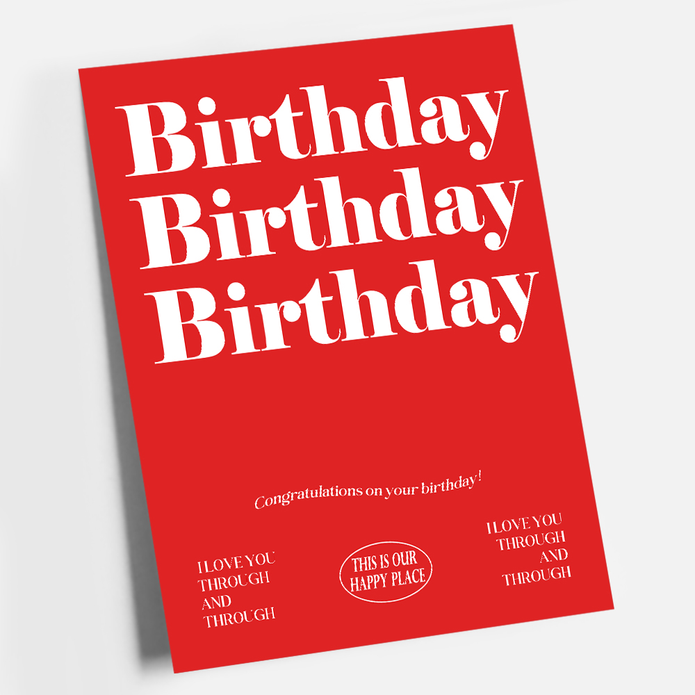 파티 포스터 생일 셀프 촬영 소품 HAPPY BIRTHDAY 체리 케이크 A4 - 상세 이미지 4