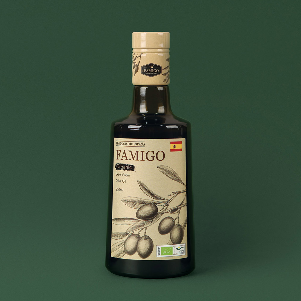 파미고 유기농 스페인 냉압착 엑스트라 버진 피쿠알 올리브오일 500ml 2병 - 상세 이미지 2