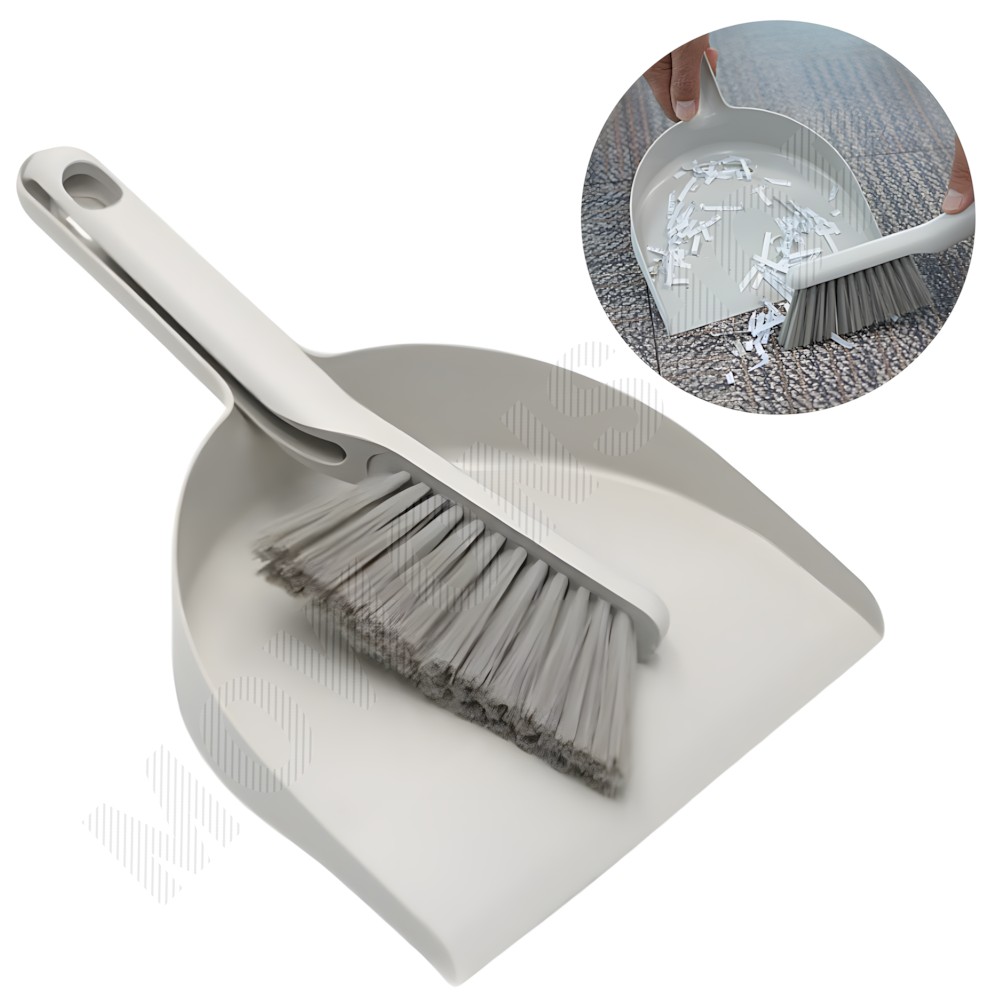 나이롱비 나이롱 나일론 빗자루 비짜루 미니 가벼운 청소비 책상 사무실 세트 B