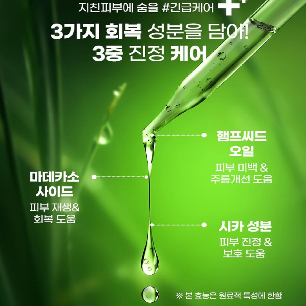 숲작 햄프시카 앰플x2 마스크팩 예민보스 5+5 햄프씨드오일 병풀유래 시카 마데카소사이드 - 상세 이미지 4