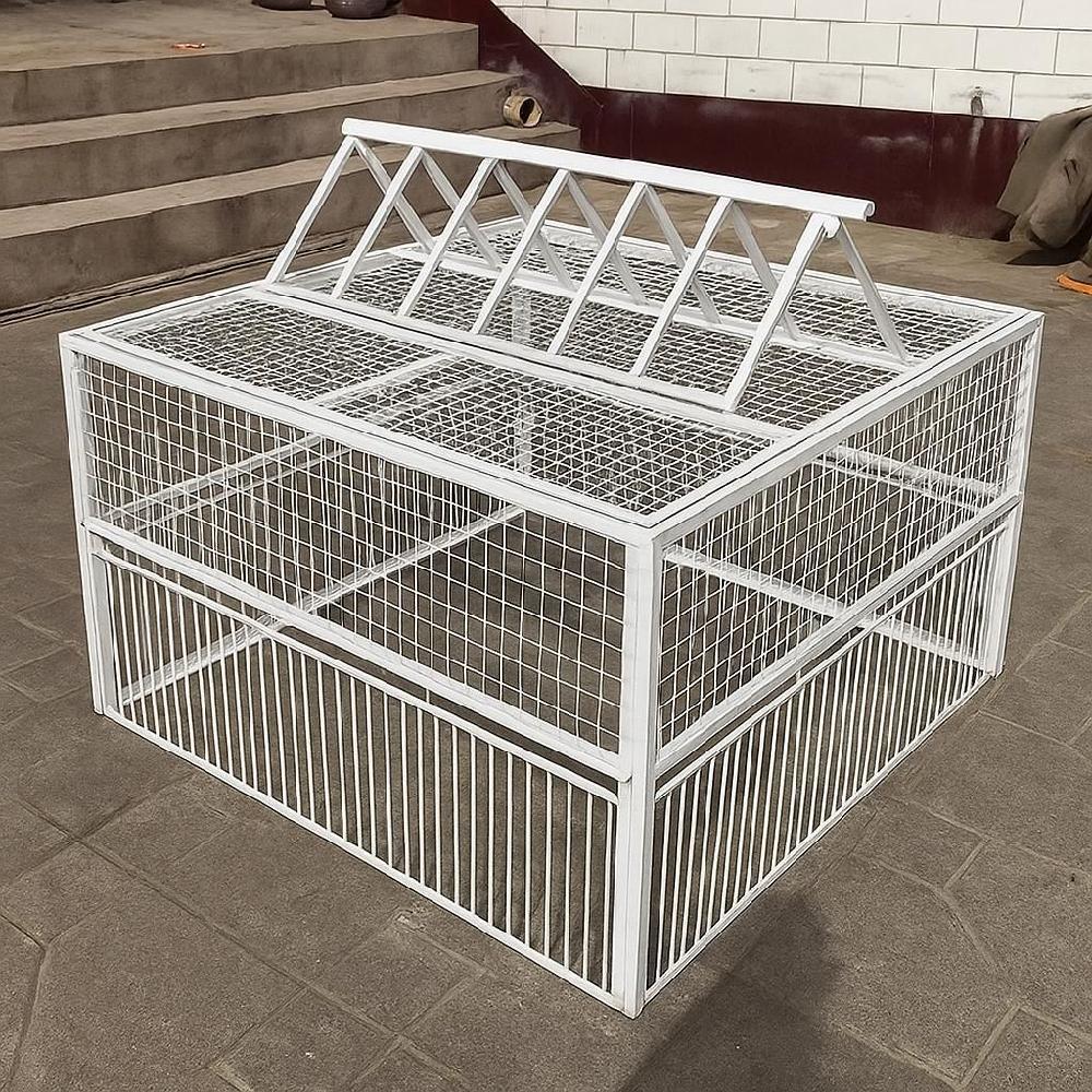 참새 덫 비둘기망 새 조류 트랩 케이지 까치 포획기 60x60x50cm 입구 4개 화이트 - 메인 이미지