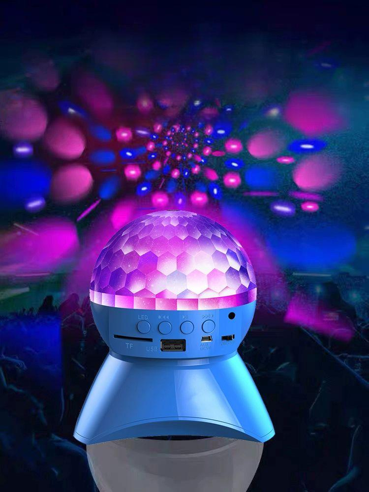 노래방 미러볼 LED 디스코 RGB 조명 램프 클래식 화이트-블루투스 스피커 - 상품 이미지