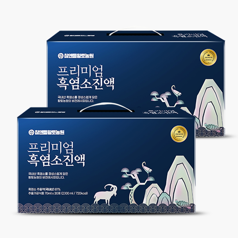 [국내산] 참앤들황토농원 프리미엄 흑염소진액 70ml 30포, 2개