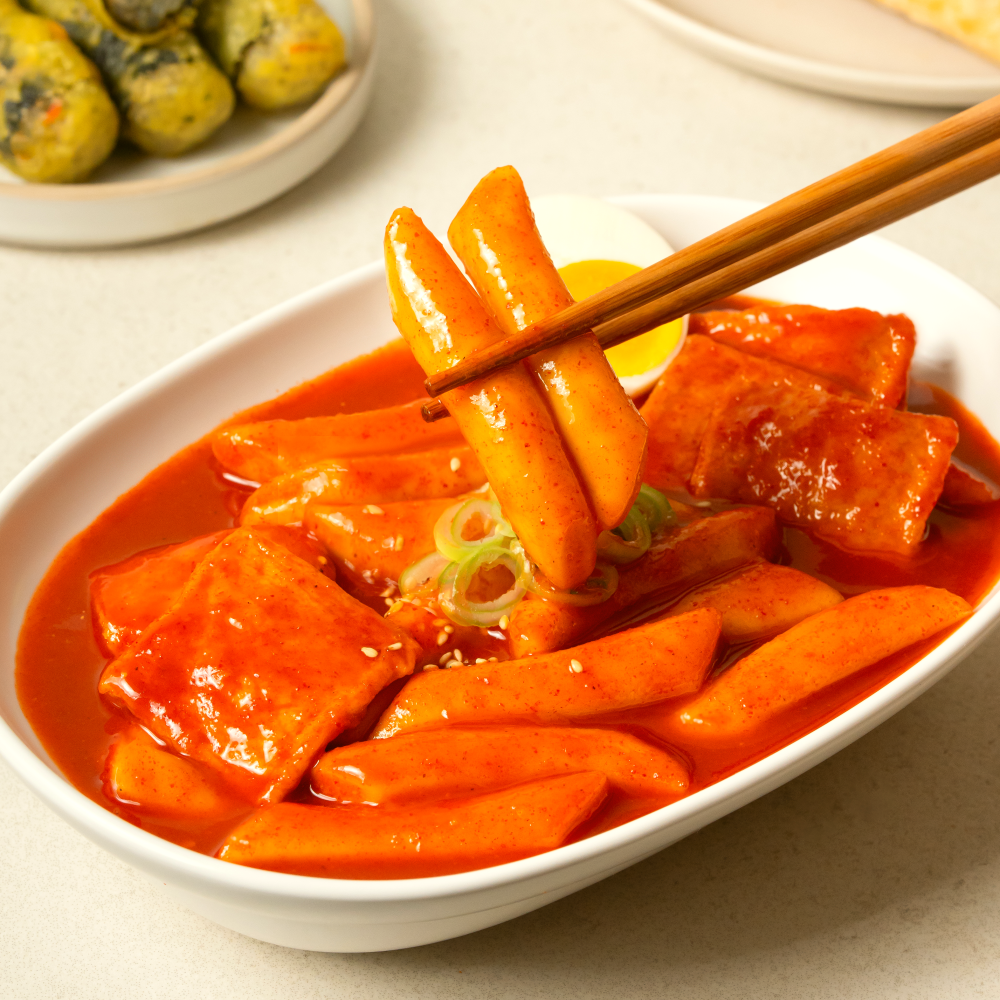 홍코너 옛날떡볶이 1인분 개별포장 3개+3개 밀떡 누들떡 로제 짜장 후추 매운 떡볶이 - 상세 이미지 4