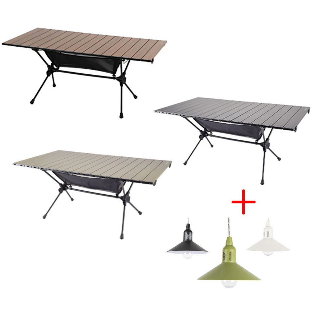 [풀다운랜턴증정] 몬테라 CVT2 테이블 L 경량 캠핑 롤테이블 높이조절