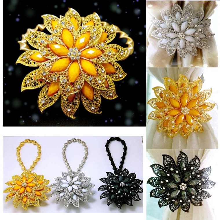 커튼클립 꽃모양 자석 라인 와이어 마그네틱 창 홀더