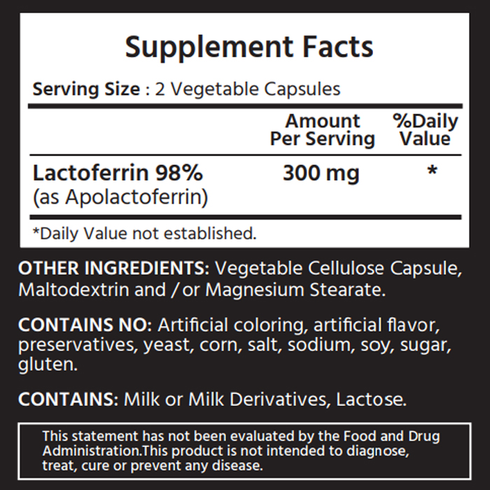 신제품! 마이라이프 내추럴스 락토페린 Lactoferrin mg 60정, 2개 - 상세 이미지 2