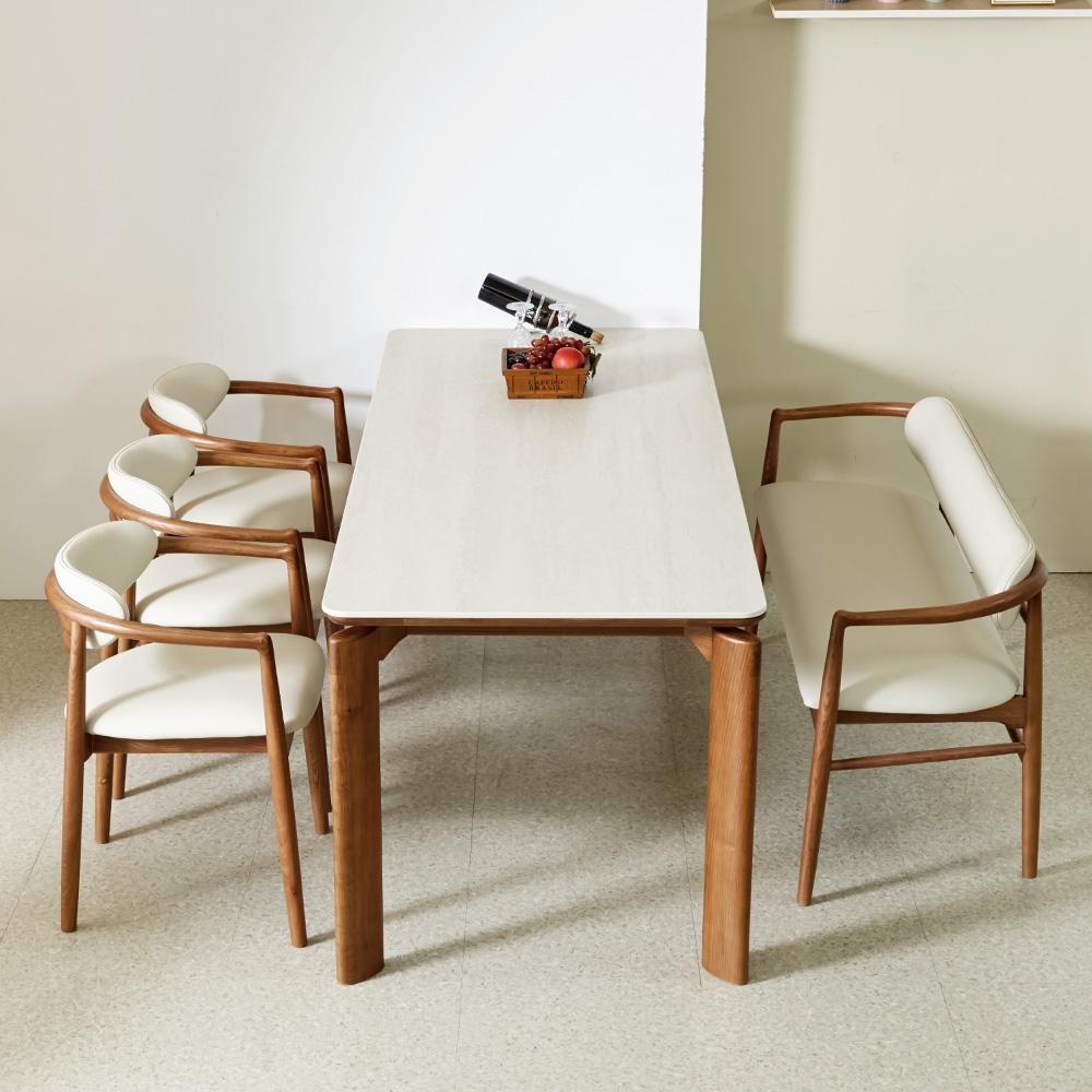 스코나 아벨스 애쉬 원목 포세린 세라믹 6인 8인 2000 식탁 테이블