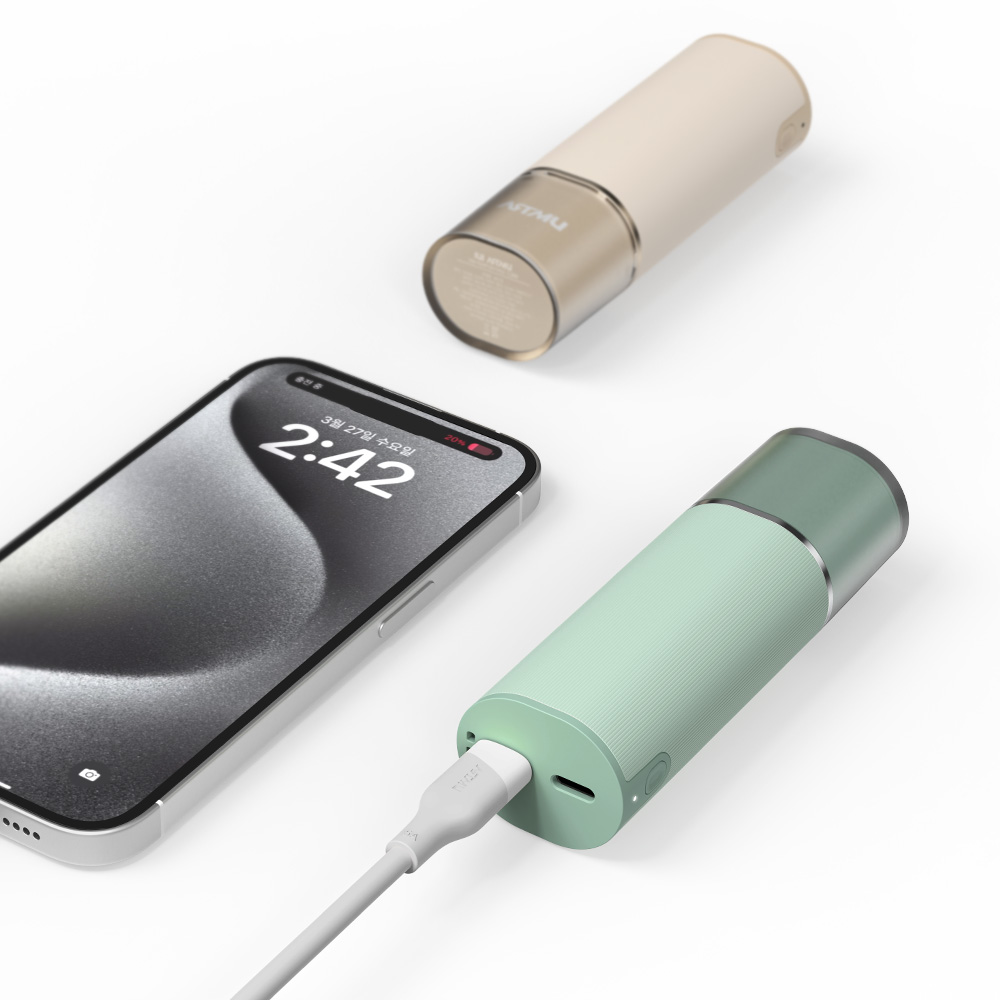 PD 20W 고속충전 미니 보조배터리 5000mAh IB110 핑크 - 상세 이미지 3