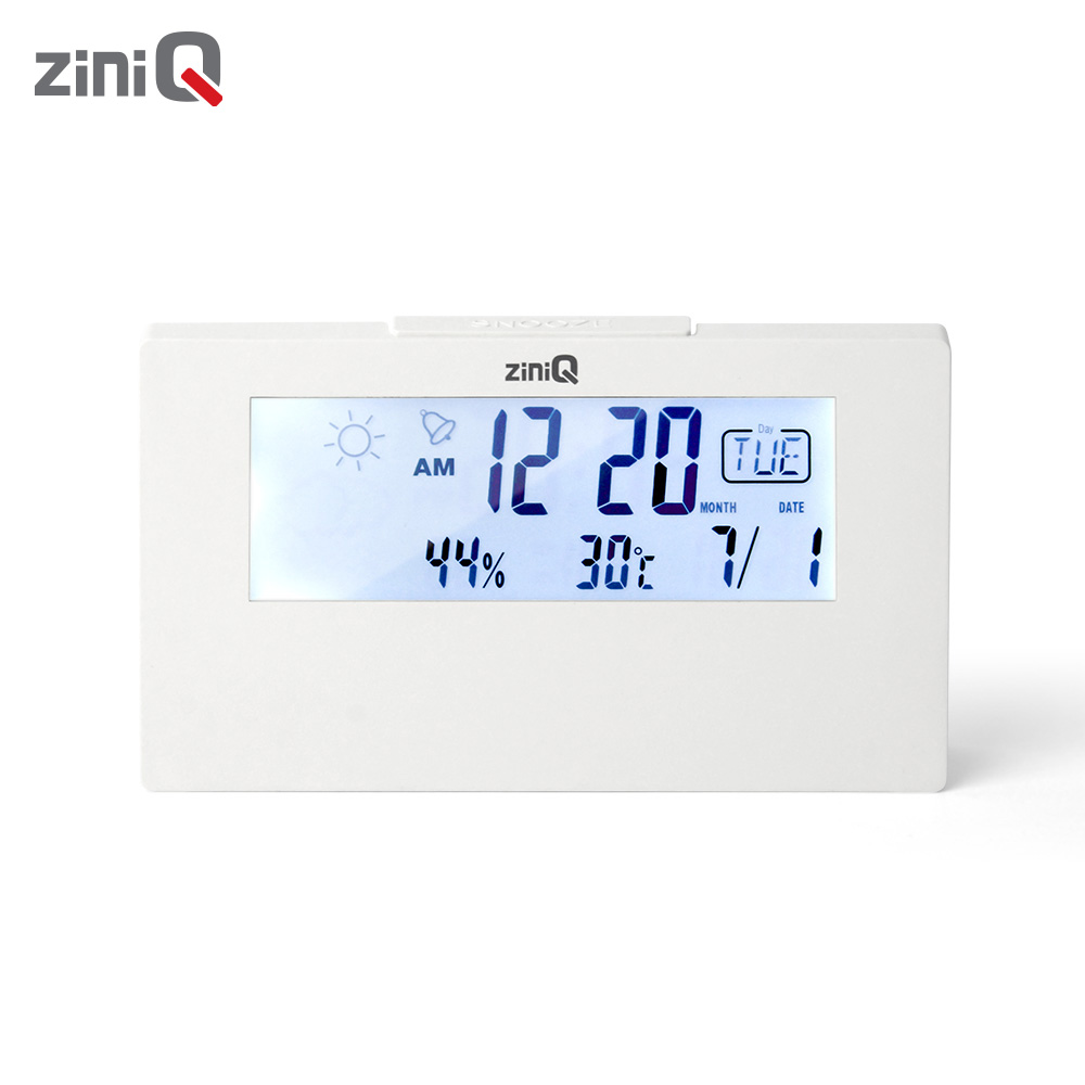 지니큐 디지털 LED 탁상시계 온도습도날짜표시 알람 투명탁상용 ZQ-CK300 - 상세 이미지 2