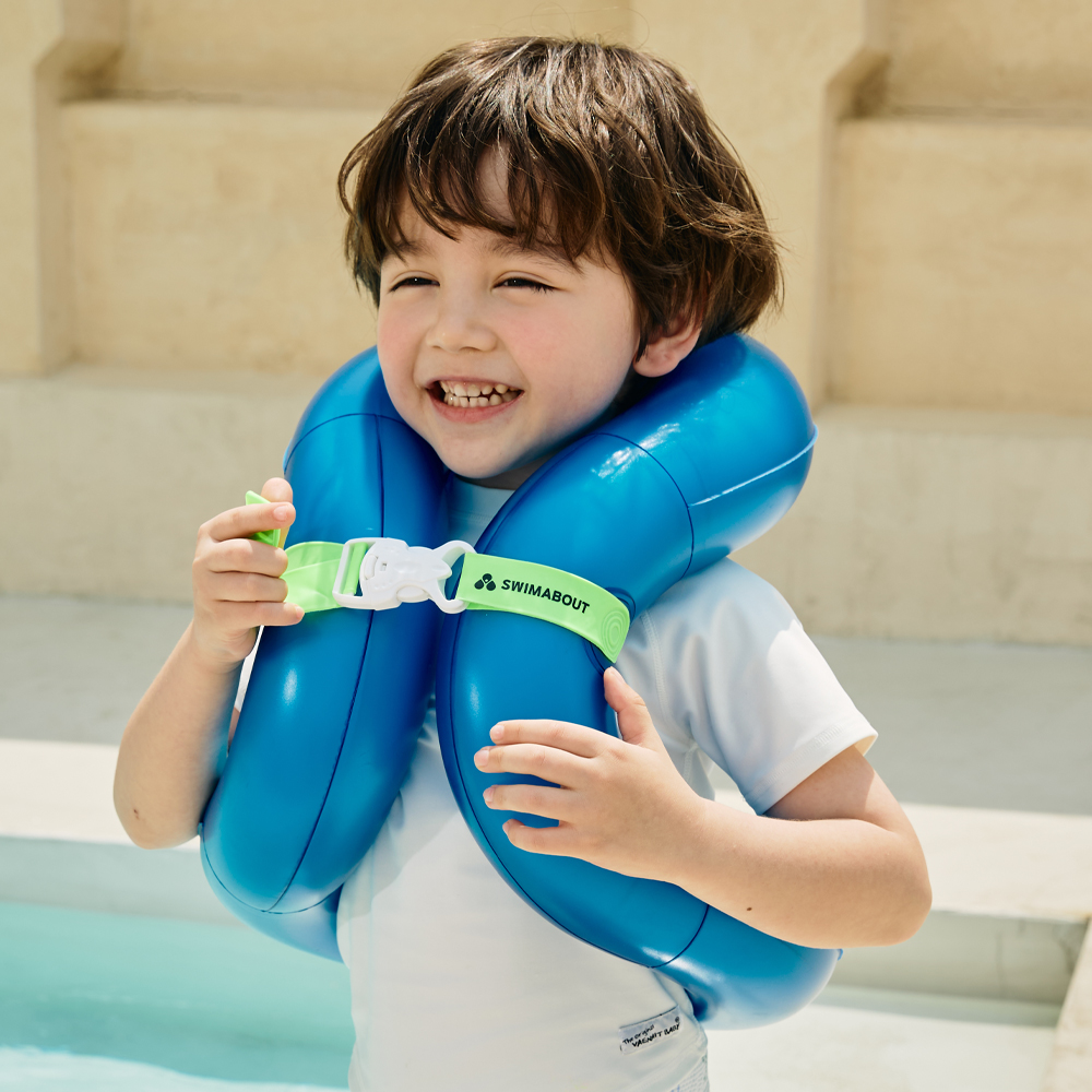 스윔어바웃 어린이 베이직 넥튜브 구명조끼 부력보조복 아동 유아 물놀이튜브 25kg