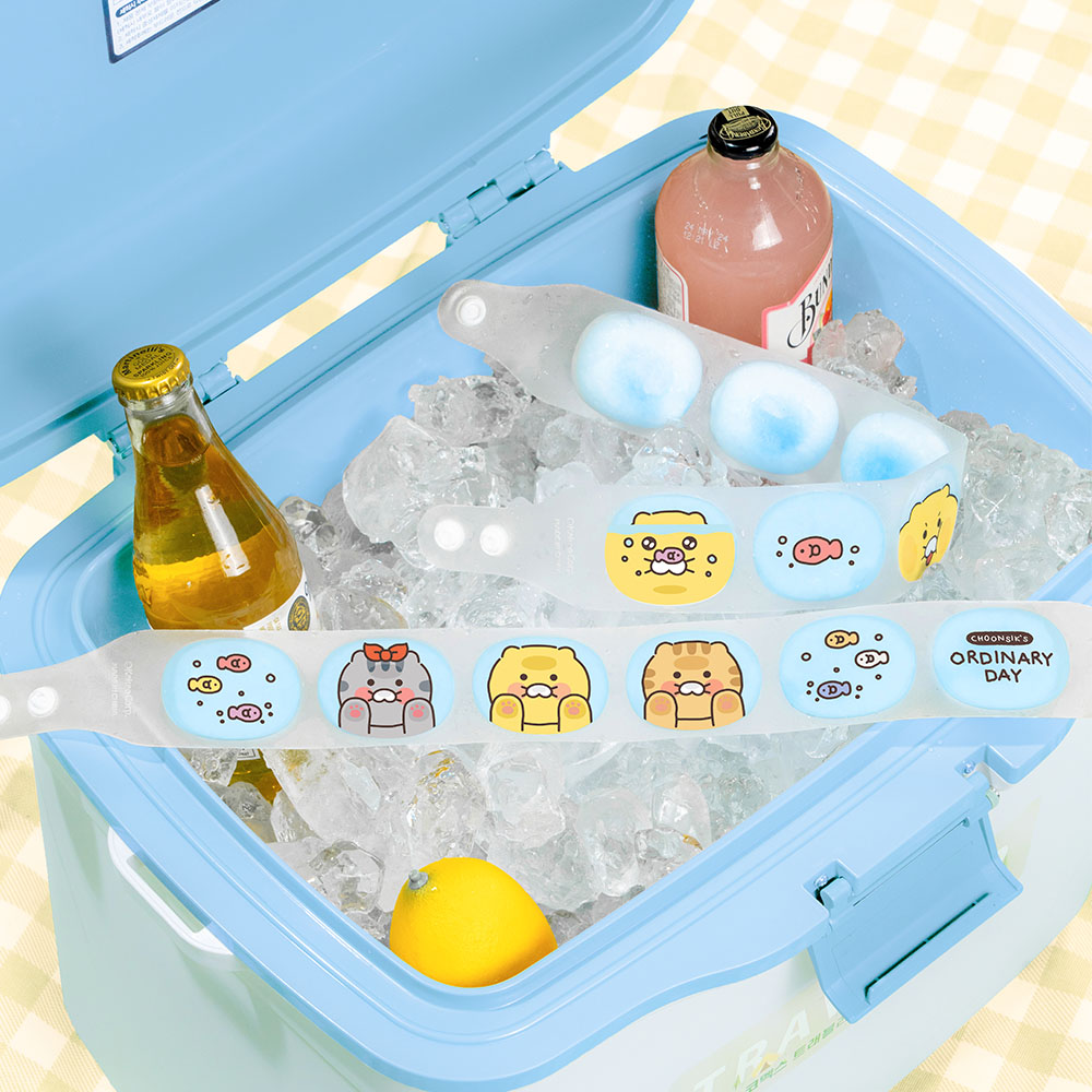 [N배송]카카오프렌즈 아이스 와이드 넥쿨러 쿨링 넥밴드 (어항테마) - 상세 이미지 2
